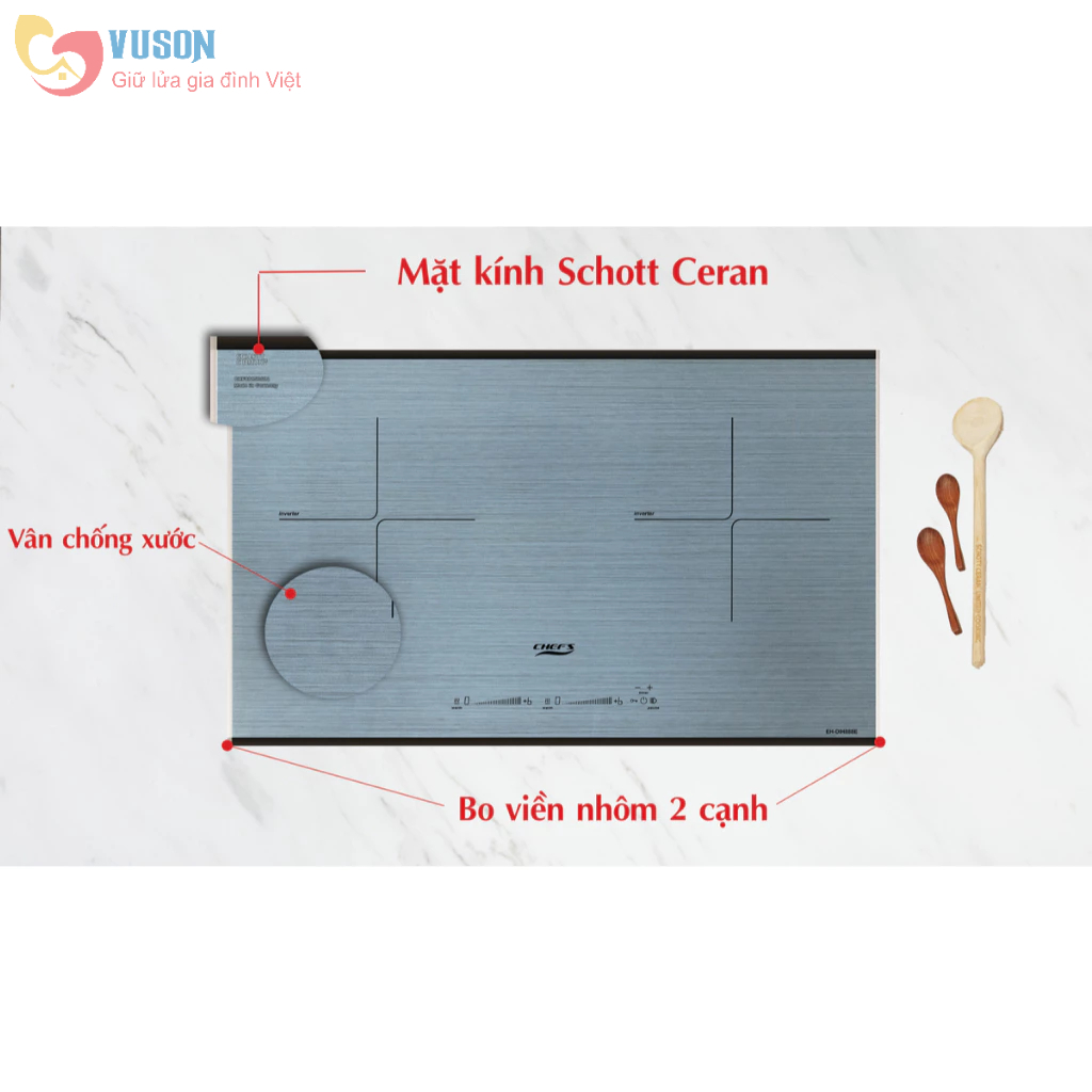Bếp từ đôi Chefs EH-DIH888E - Hàng chính hãng