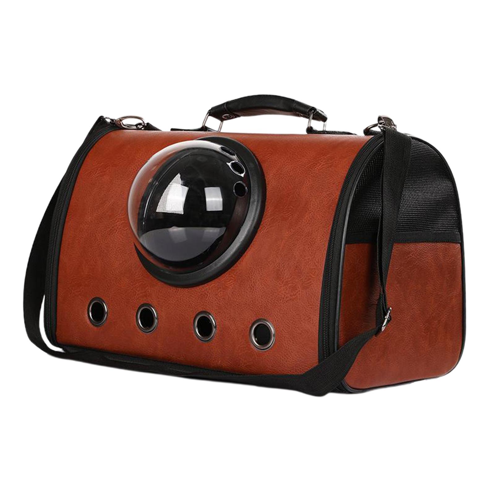 Pet Travel Backpack Bag Cat Puppy Dog Carrier Breathable Durable Brown