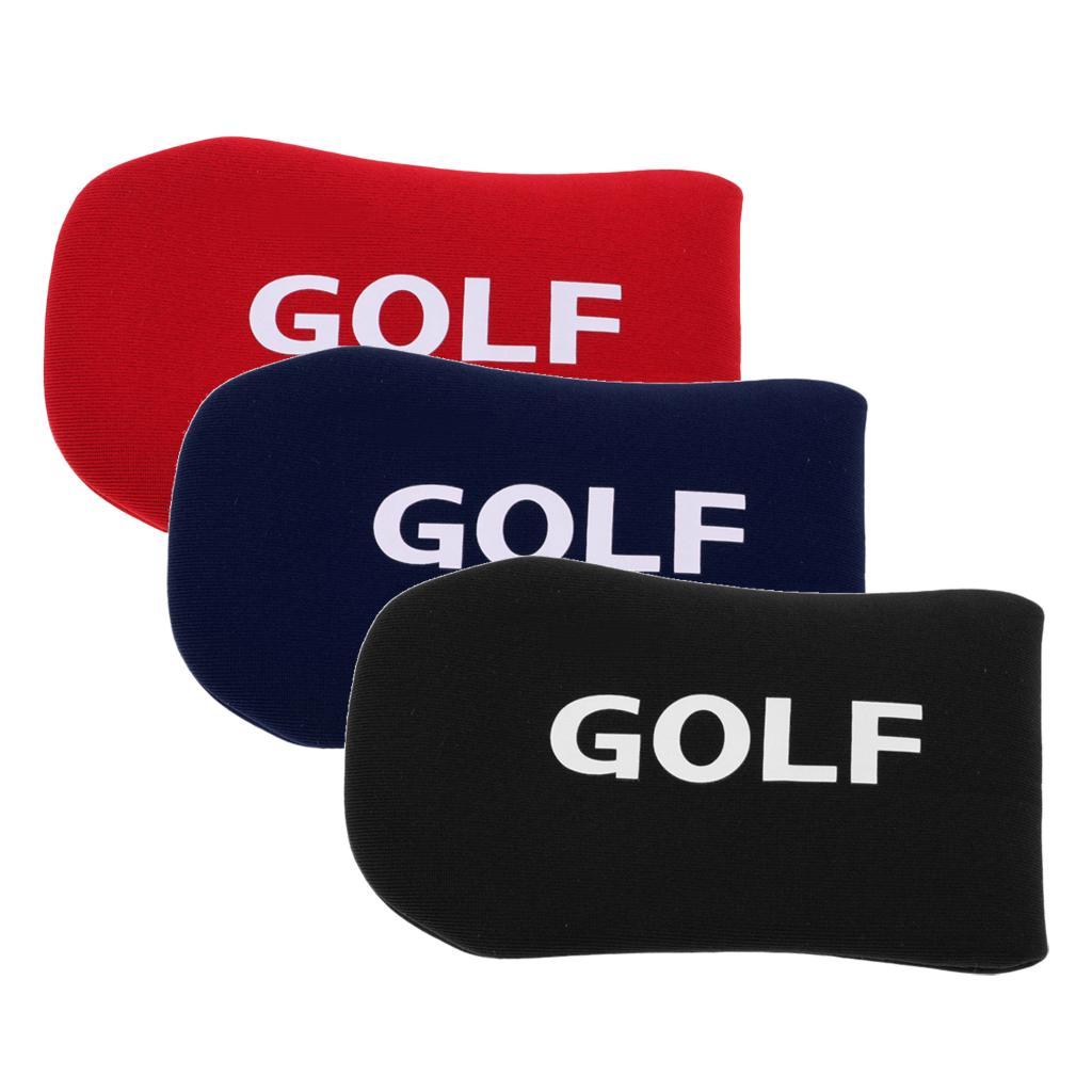 3-4pack Soft Comfortable Golf Mallet Head Cover Iron Protector Putter Cover Red