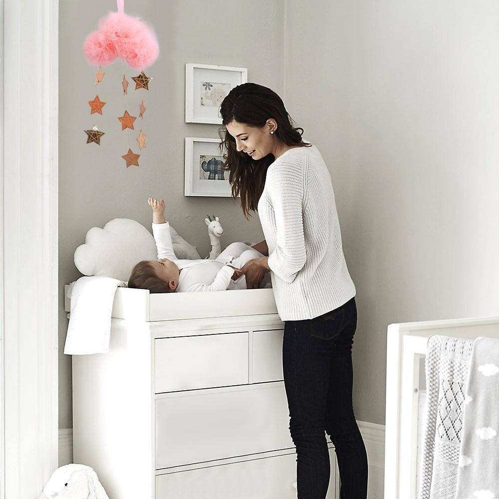 Lưới trang trí nôi và phòng trẻ em hình đám mây và sao