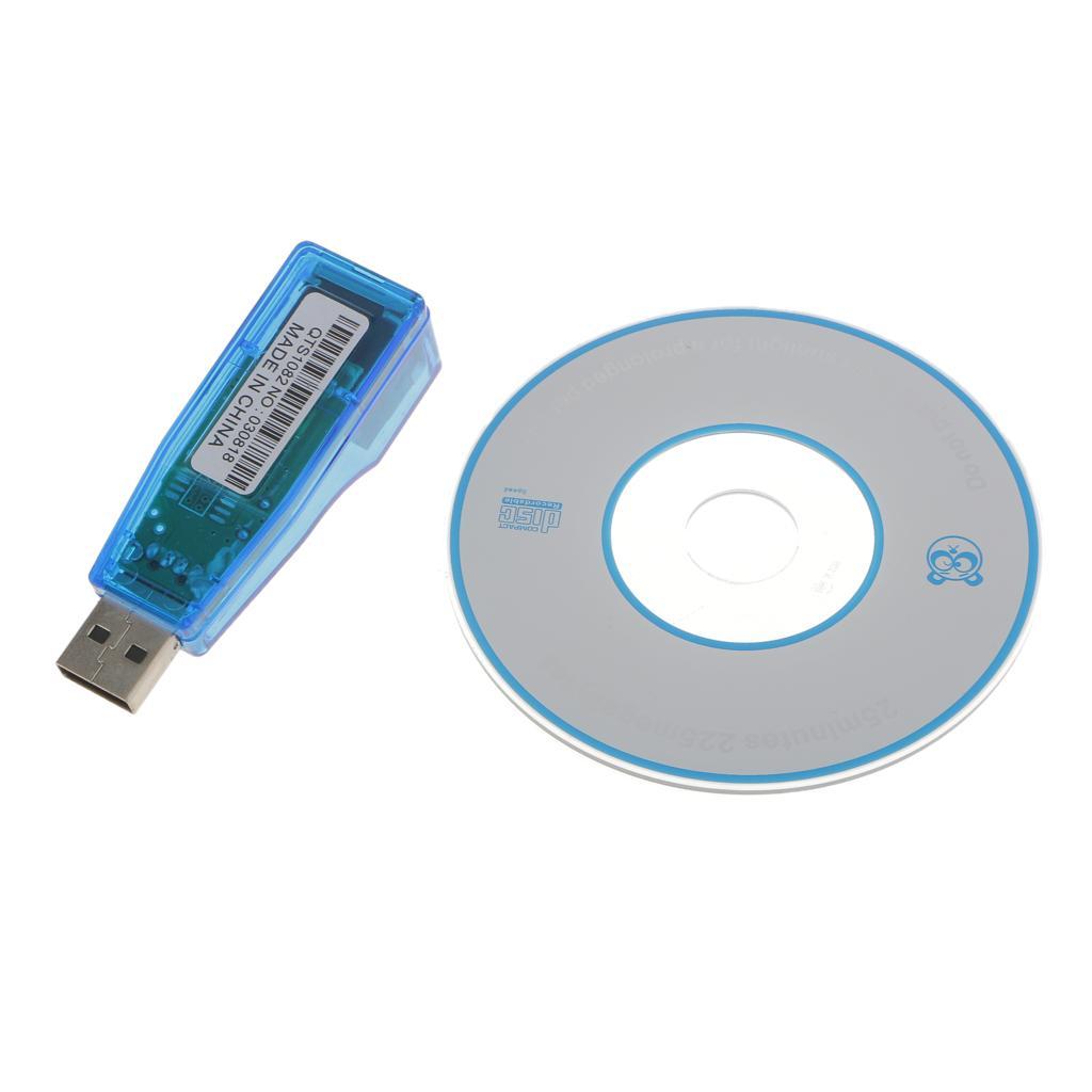 Blue USB 2.0 Ethernet 10/100 Network LAN RJ45 Adapter Card