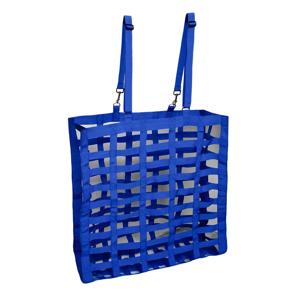 Pro Slow Feed Horse Hay Bag Easy-Feed Hay Net Tote Bag Storage Accessories Blue