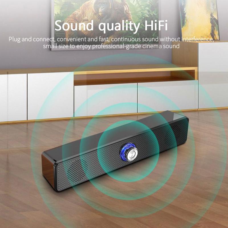 TV Sound Bar Có dây USB Loa không dây tương thích với Bluetooth Rạp hát tại nhà SoundBar cho PC Loa máy tính Màu sắc: có dây và bluetooth
