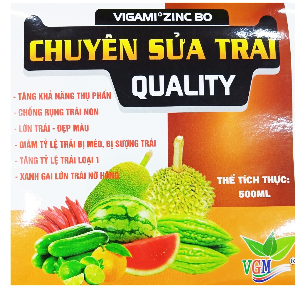 Phân bón VIGAMI ZINC BO chuyên sửa trái 500ML