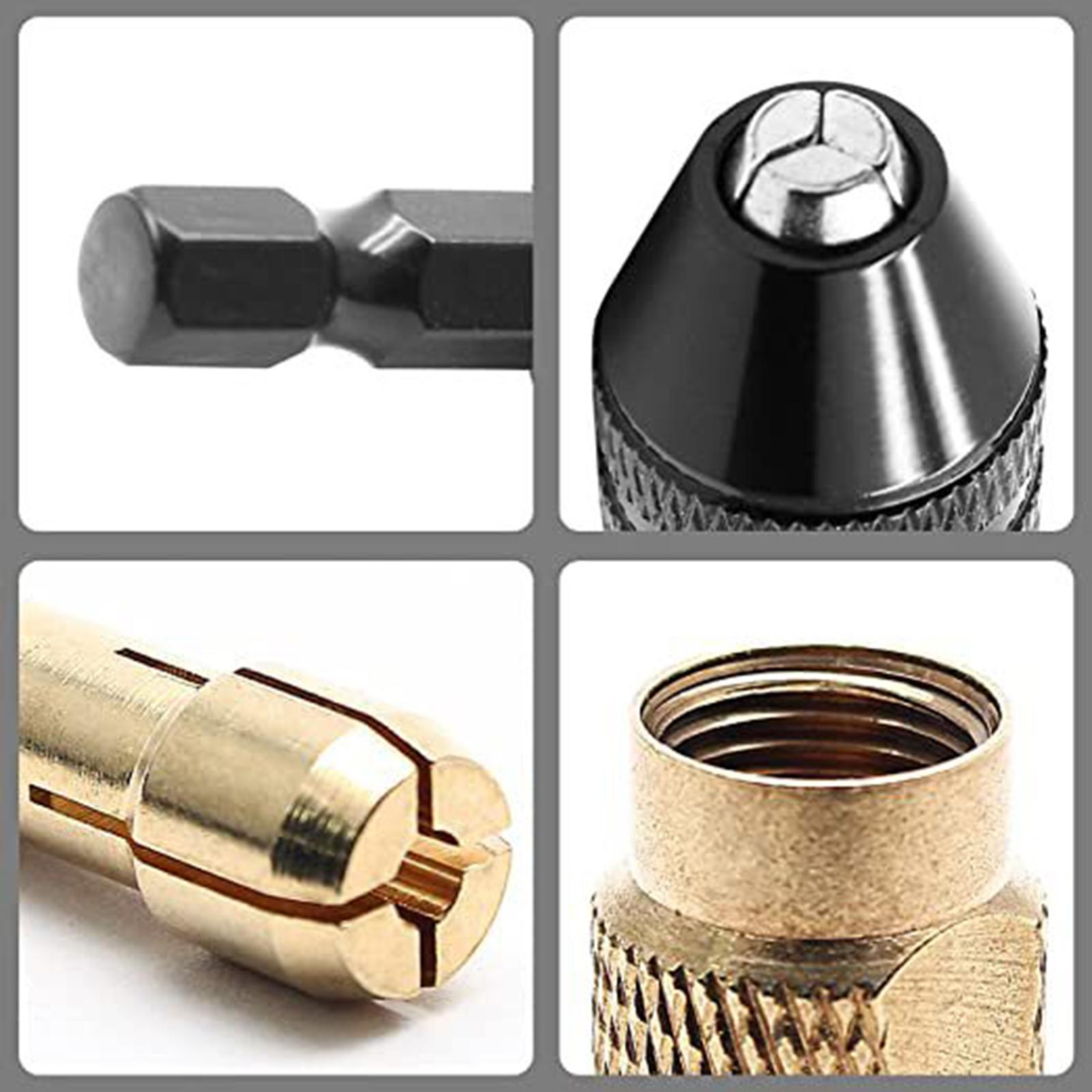 12x Collet Set Brass Collet Set Chuck Electric Motor Clamp Multi Chuck Drill Chuck for Engraving Machine Electric Grinder Fits Rotary Tools