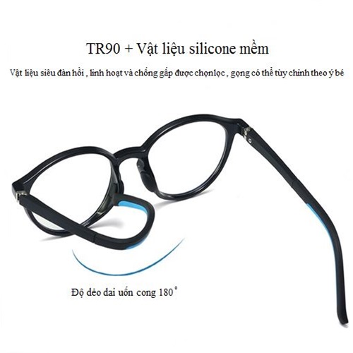 Kính chống ánh sáng xanh + tia UV dành cho trẻ em MK3 ( tặng hộp đựng kính hình ô tô )