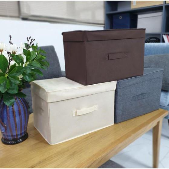 Hộp Đựng Đồ Đa Năng Có Nắp Phong Cách Nhật Tinh Tế, Sang Trọng Kích Thước 38x25x25cm Chính Hãng Amalife