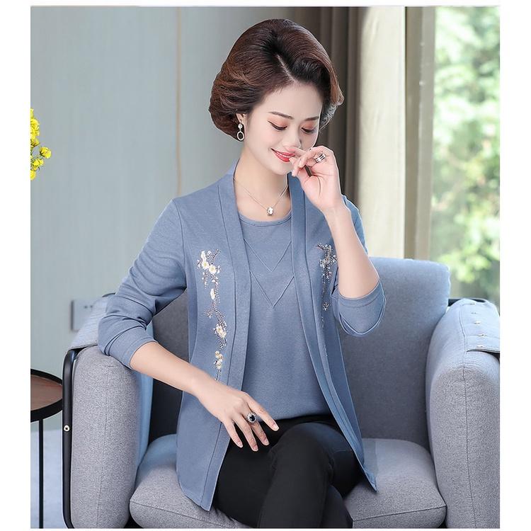 Áo Len Khoác Hai Mảnh Trung Niên Phong Cách AL81 - Hàng Quảng Châu Cao Cấp
