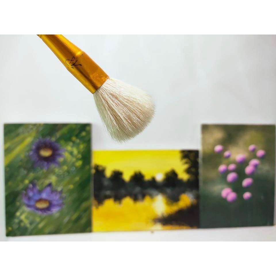 Tranh canvas treo tường vẽ tay HOA MƠ phong cách mơ mộng