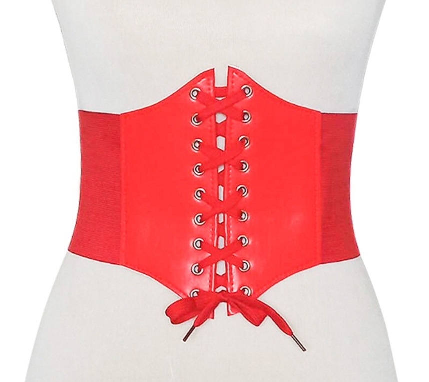 Dây nịt thắt lưng nữ đẹp màu đỏ thời trang Hàn Quốc dona21100301