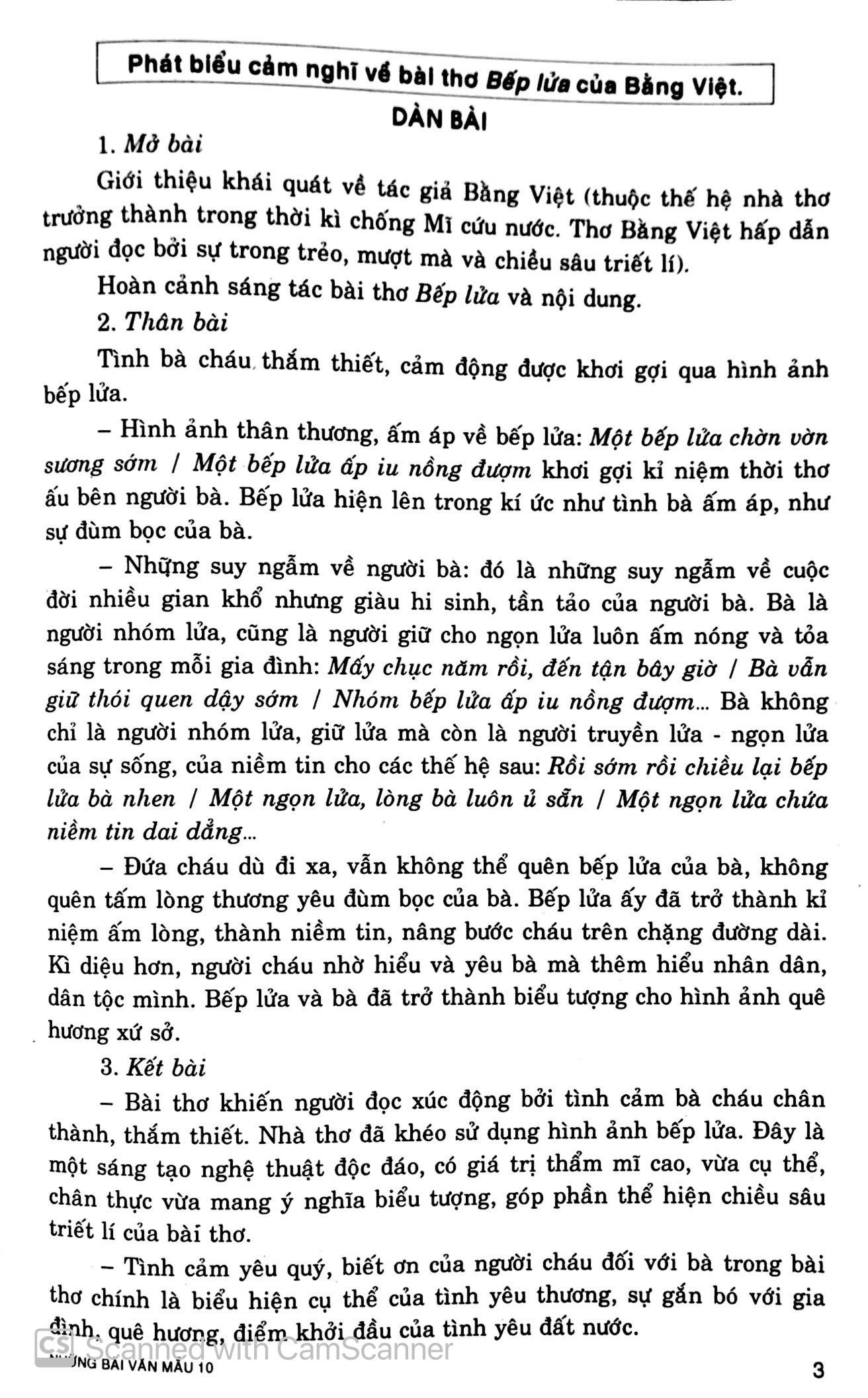 Những Bài Văn Mẫu 10