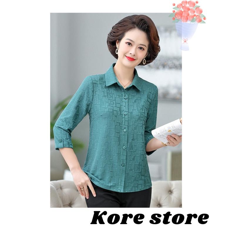 Áo sơ mi cho người trung niên cao cấp co giãn 4 chiều, người già_ o vuong