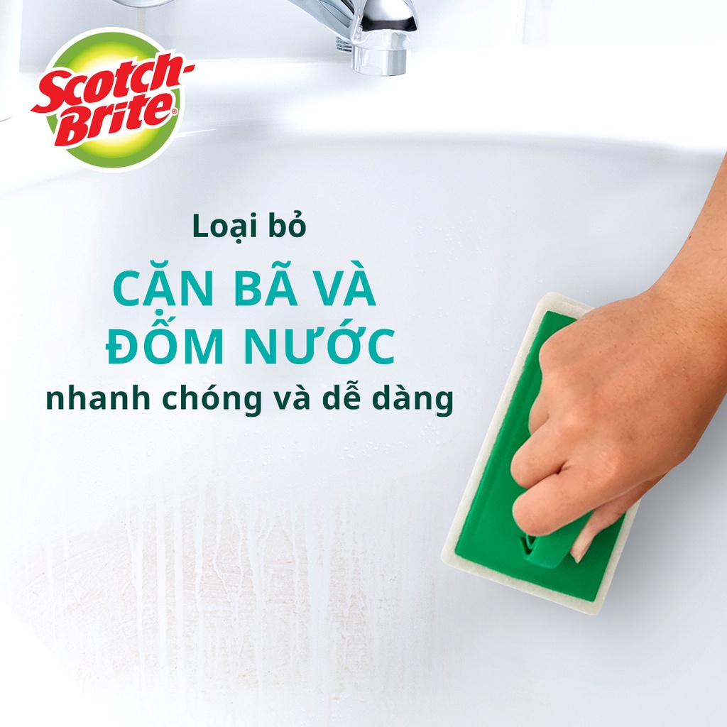 Bàn chải chà sàn siêu sạch không trầy xước Scotch-Brite 3M - Cước xanh 7722 siêu sạch, Cước trắng 7723 không trầy xước, Chà sàn nhà tắm, toilet