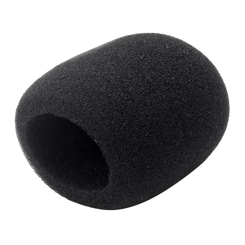 10 Pieces Thicken Microphone Foam Mic Cover Windscreen Handheld Stage Black