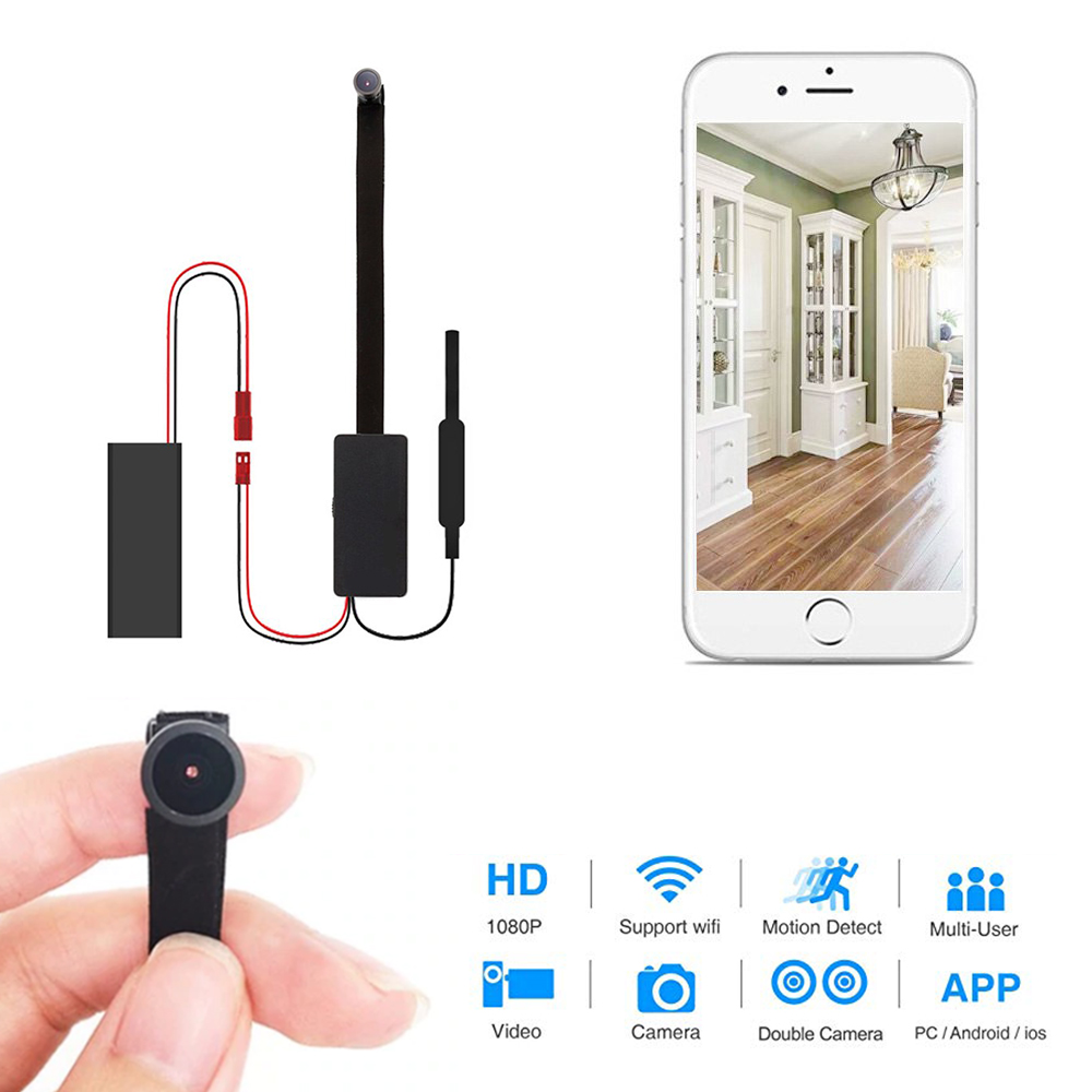 Camera V99 Mini WiFi Góc Rộng 150 Độ Tầm Quan Sát Tốt WiFi Từ Xa 4K FullHD 1080P Siêu Nét Hàng nhập khẩu