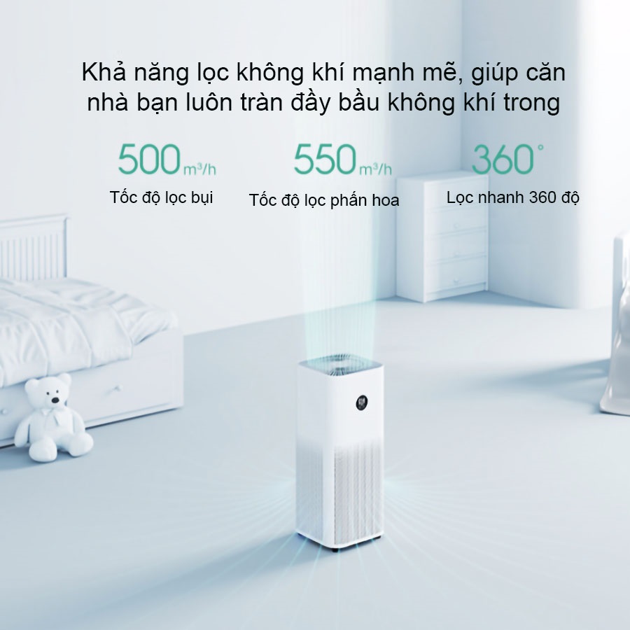 Máy Lọc Không Khí Xiaomi Mi Air Purifier 4 Pro _ Hàng Chính Hãng, Bảo Hành 12 Tháng