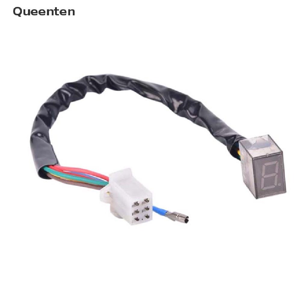 Queenten LED Universal Digital Gear Indicator Motorcycle Display Shift Lever Sensor QT