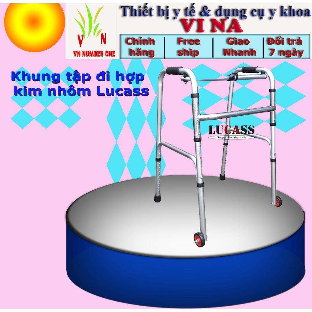 Khung tập đi có bánh xe hợp kim nhôm rất nhẹ, hàng nhập khẩu  có bảo hành, có thế gấp gọn