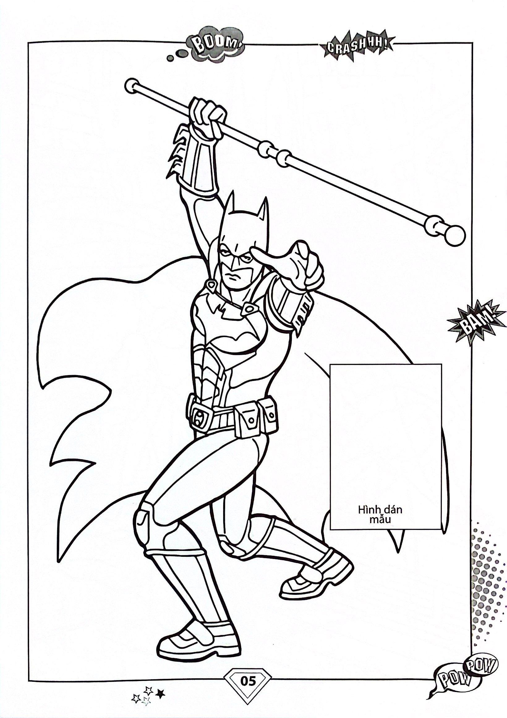 Dán Hình Và Tô Màu - Superhero - Batman (Tái Bản 2024)