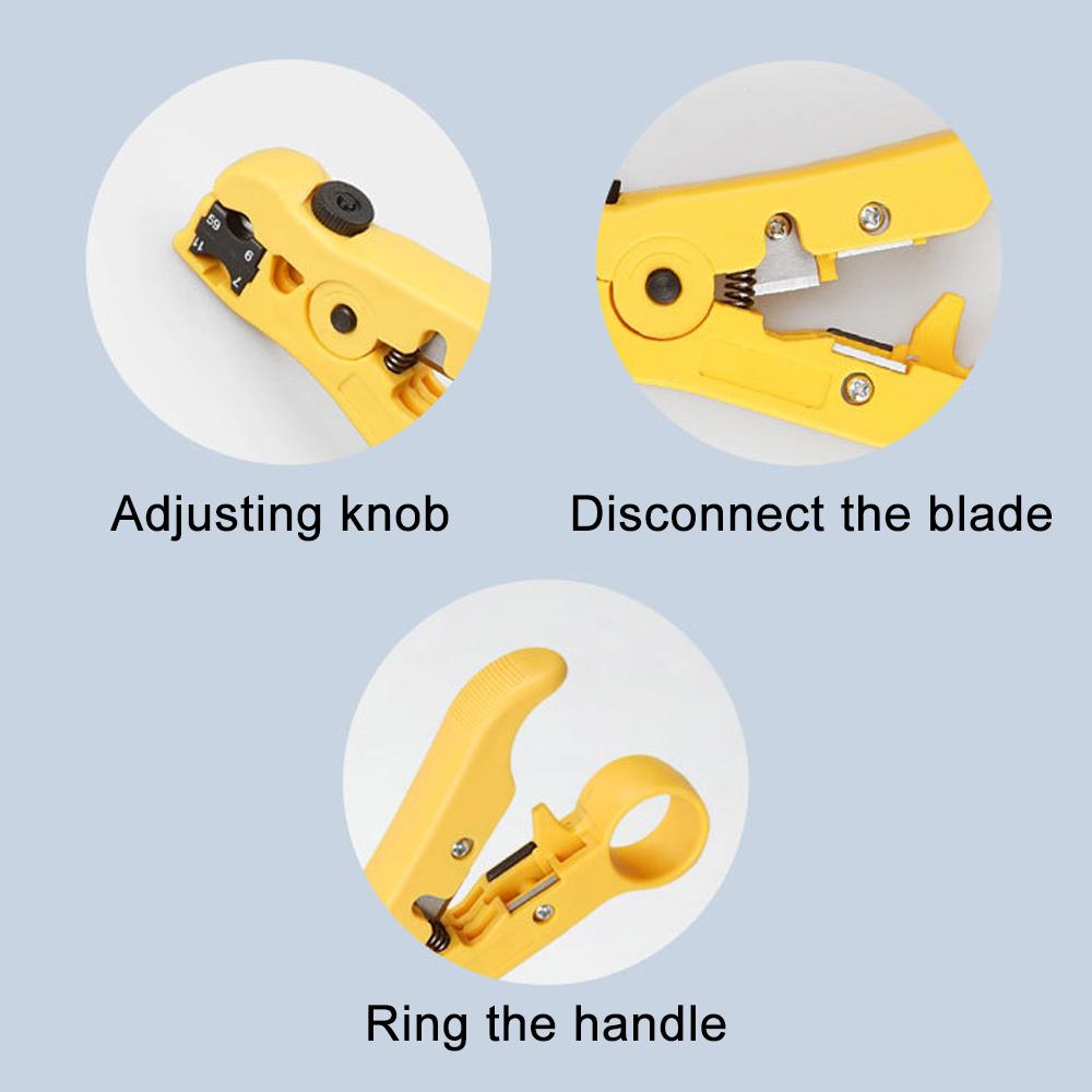 Ethernet Cable Stripper Clamp rj45 Network Tools 4P/6P/8P Crystal Heads Cable Pliers Seven Type of Through Hole Cable