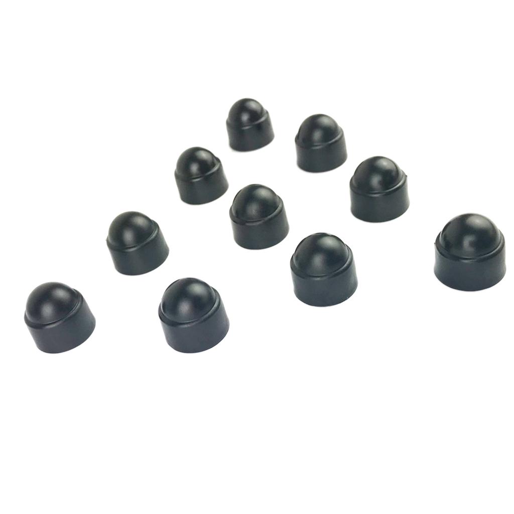 10PCS Black Hexagonal Wheel Nut Bolt Tire Screw Cover Cap Dust Cover 18mm M8