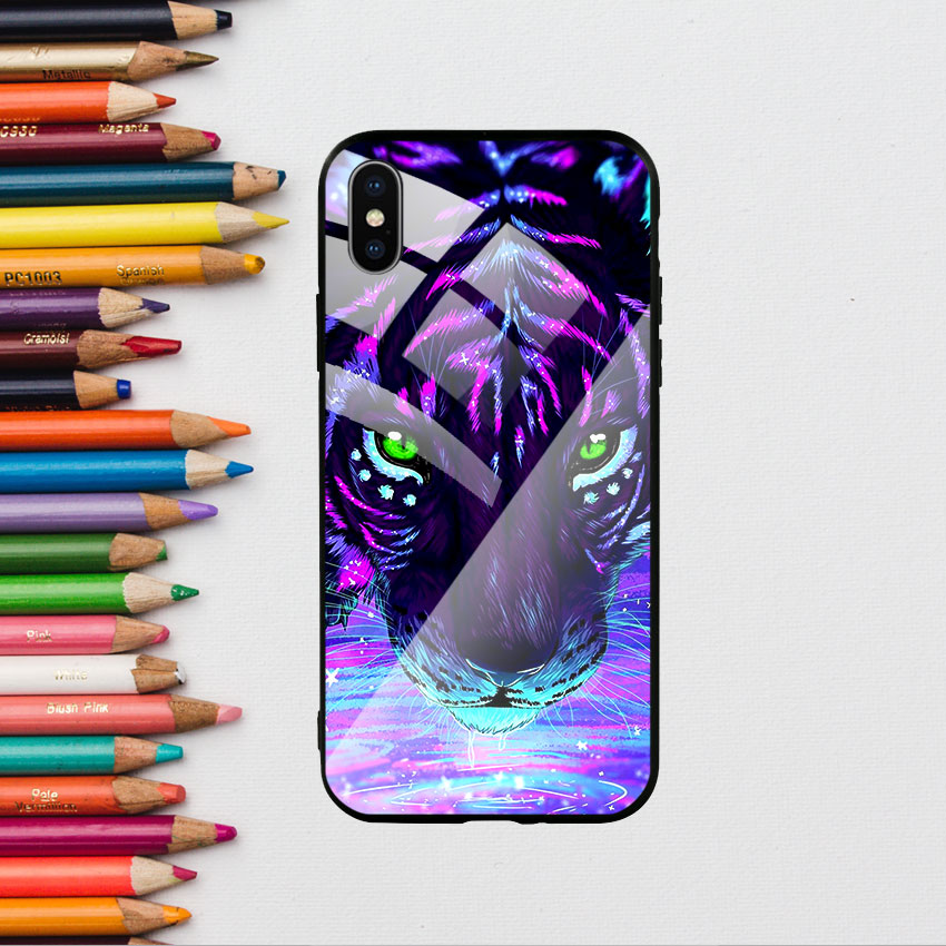 Ốp Lưng Kính Cường Lực cho điện thoại Iphone X / Xs - Tiger