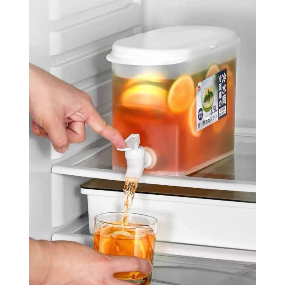 Bình Đựng Nước Có Vòi 3.5L Bình Nhựa Cao Cấp Để Tủ Lạnh Thông Minh