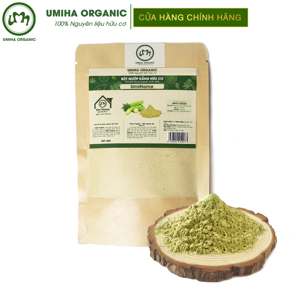 Bột Mướp Đắng đắp mặt nạ hữu cơ UMIHOME nguyên chất | Bitter gourd powder 100% Organic 135G