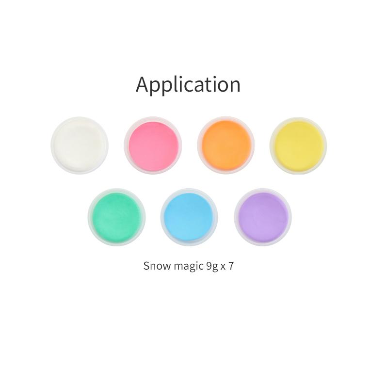 Hộp đất nặn bảy sắc cầu vồng nhập khẩu Hàn Quốc AMOS Snow Magic Rainbow SM7P-R 7 màu