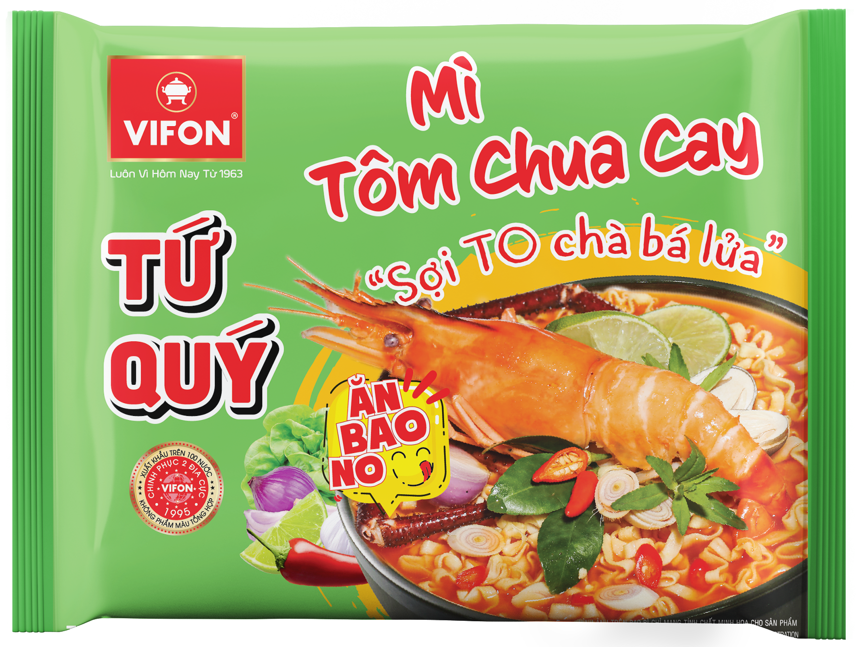 10 gói mì Tôm chua cay Vifon - Mì tứ quý Vifon 72gr