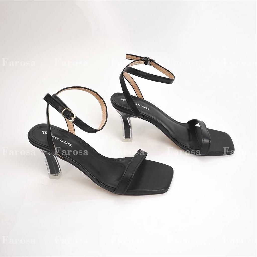 Giày nữ Sandal cao gót 7p FAROSA - T21 giày sandal nữ quai mảnh gót lõi sơn siêu đẹp