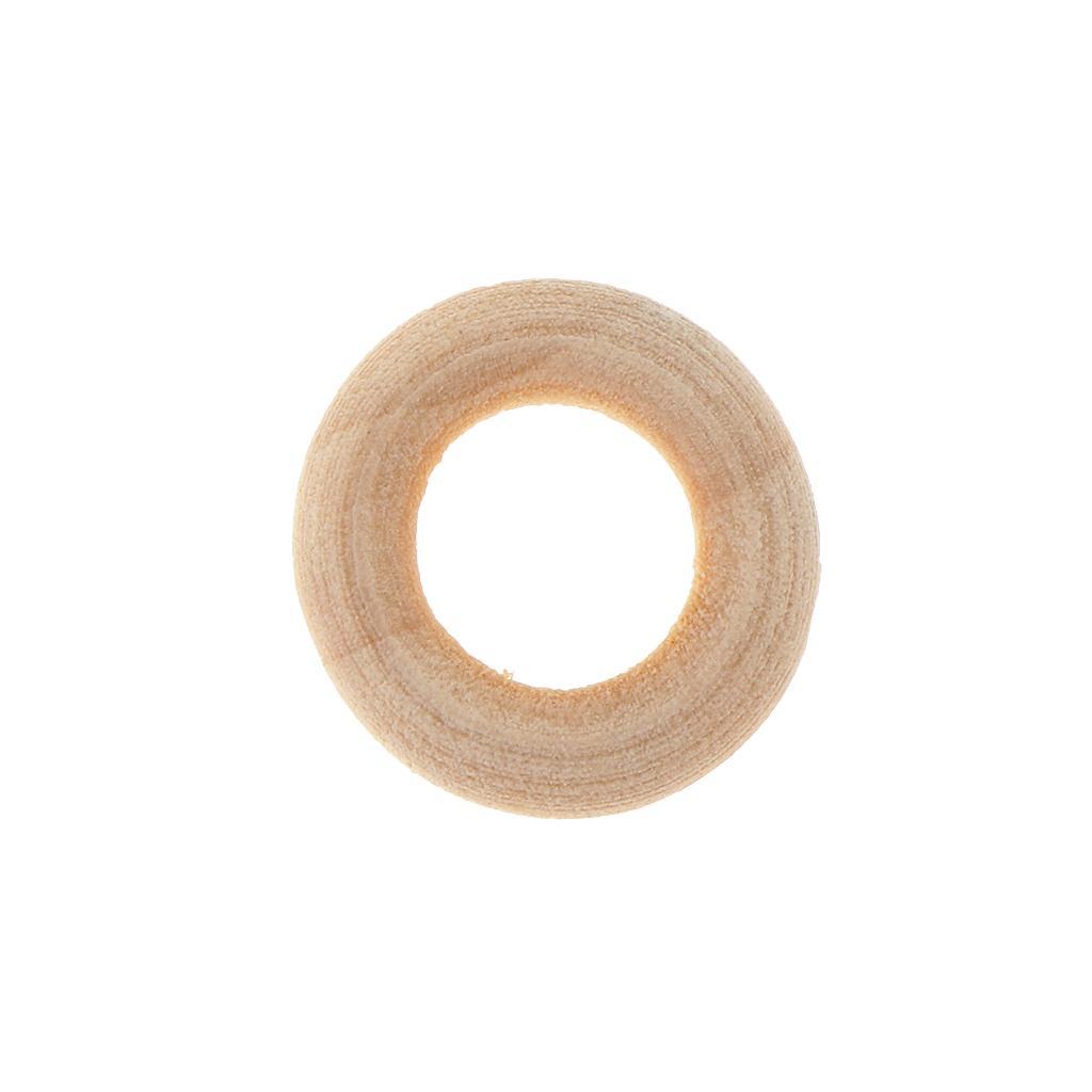 2X 20Pcs DIY Jewelry Making Wooden Teething  for DIY Crafts Decoration 15mm