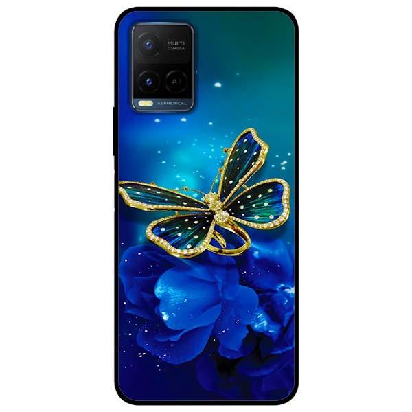 Ốp lưng dành cho Vivo Y21 - Vivo Y21s mẫu Bướm Xanh