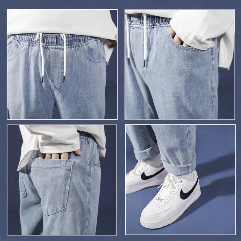 Quần Jean Baggy Cạp Chun chỉnh eo 20we nam, nữ ống suông rộng hottren 2022