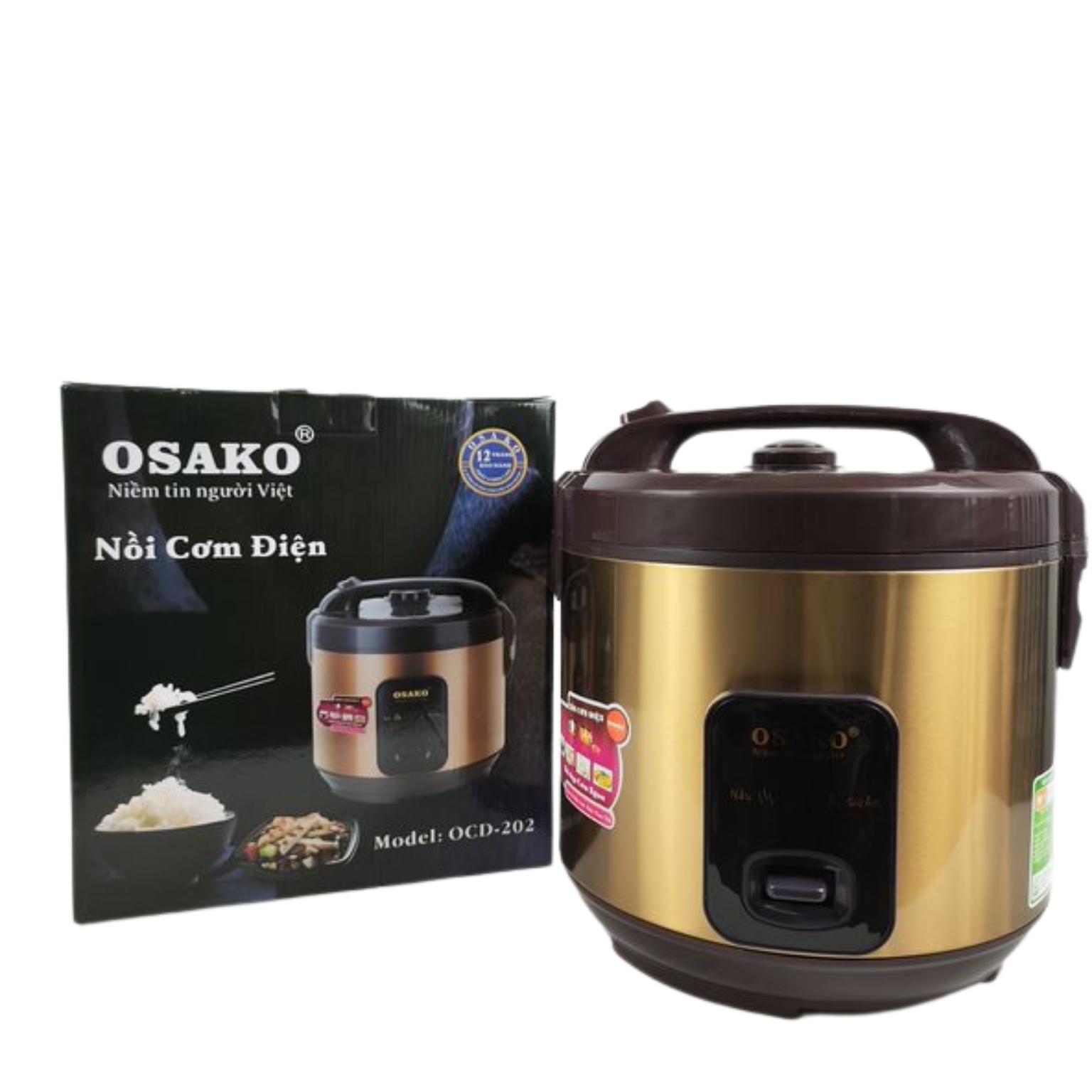 Nồi cơm điện nắp gài Osako, nồi cơm điện dung tích lớn 2.2L công suất 1000W OCD-202 - Hàng chính hãng