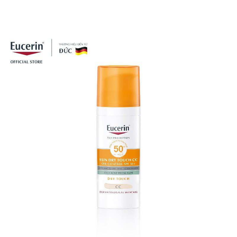 Kem Chống Nắng Kiềm Dầu Có Màu Eucerin Sun Dry Touch CC Oil Control SPF50+ 50ml