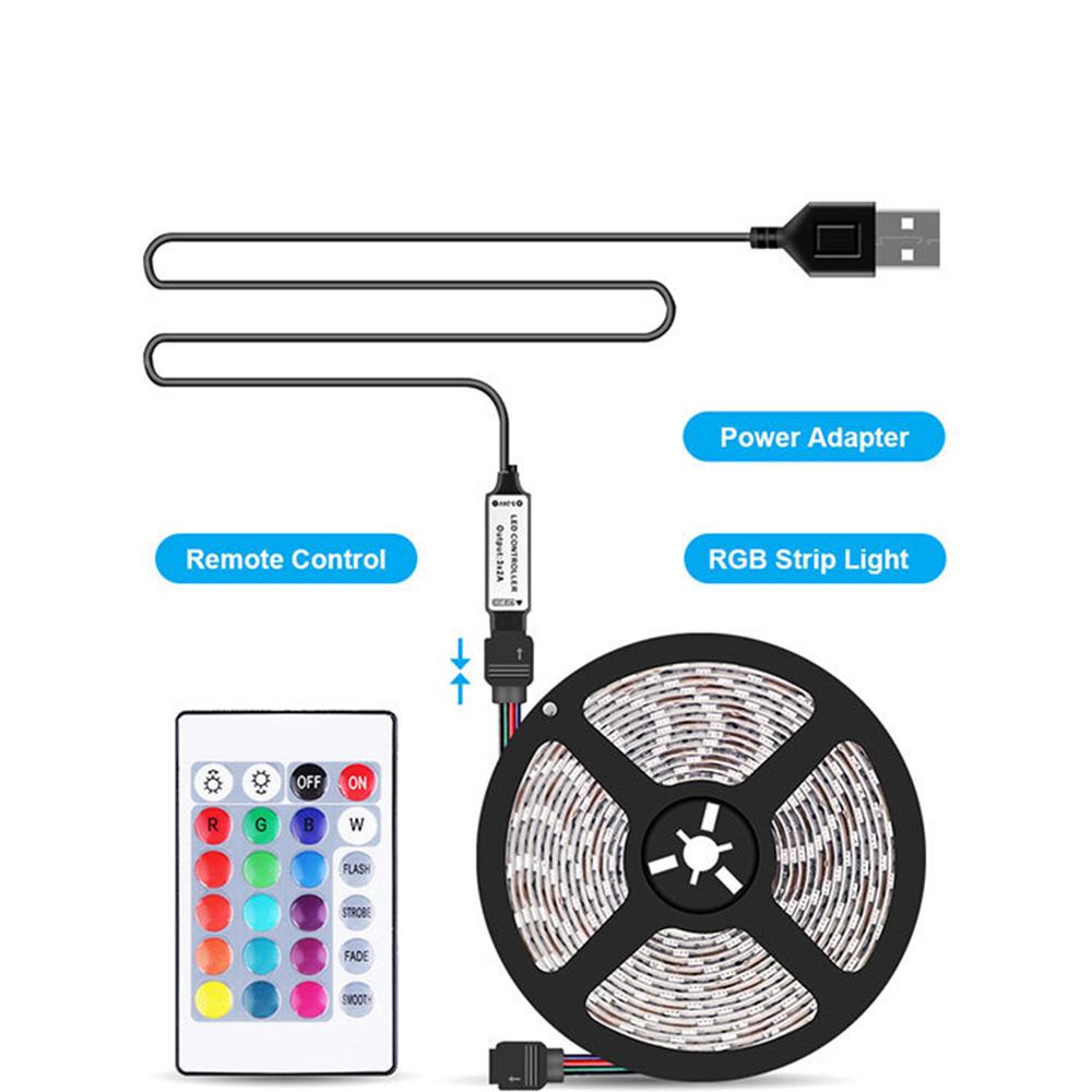 Dây Đèn Led 5m 5050 Rgb Đổi Màu Kèm Điều Khiển Từ Xa