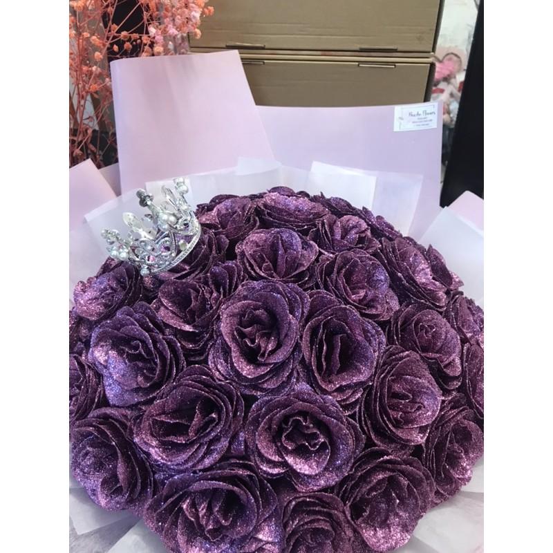 Bó hoa Nhũ vĩnh cửu 50 bông siêu to.