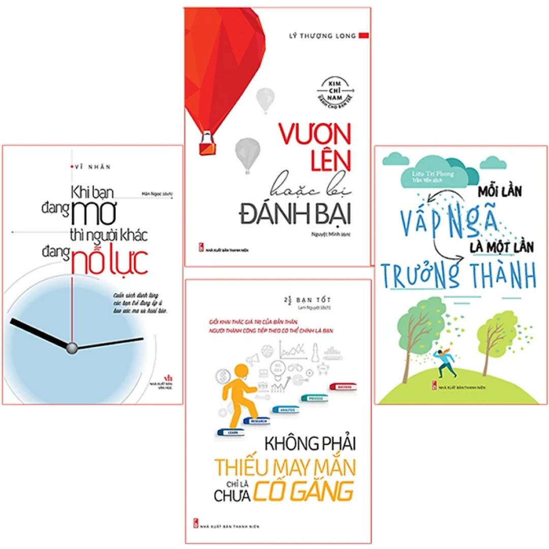 Combo sách: Vươn lên để tiến tới thành công - Khi bạn đang mơ thì người khác đang nỗ lực (MinhLongBooks)