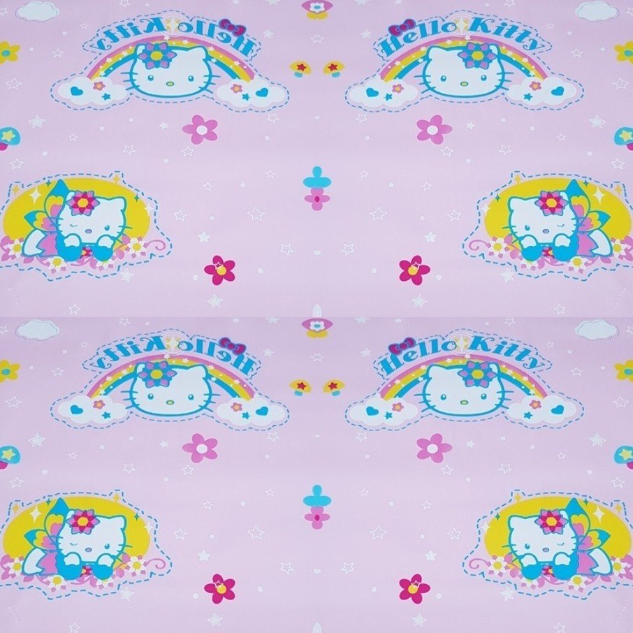 Combo Cuộn 5 Mét Dài Decal dán tường kitty cầu vòng khổ 45cm có keo sẵn