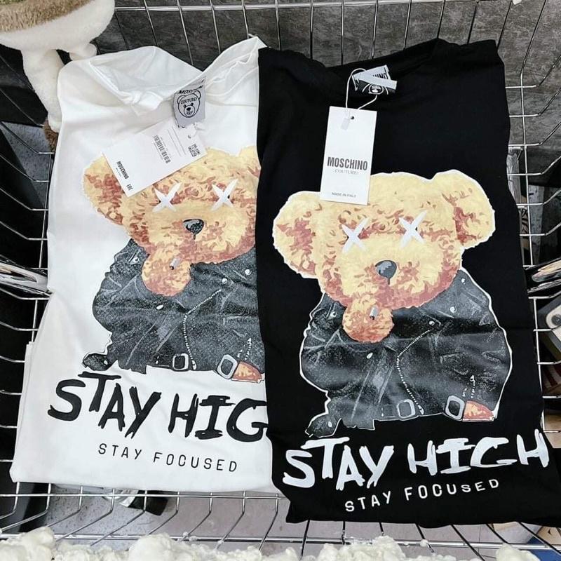 Áo thun tay lỡ nam nữ, áo phông unisex form rộng chất cotton mát mịn thấm hút mồ hôi in hình Hoạt Hình