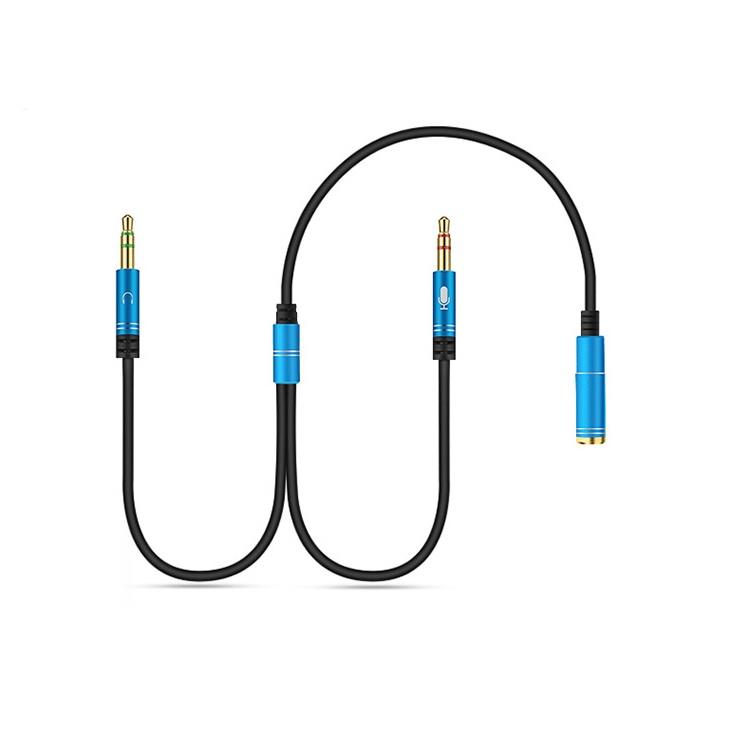 Jack Chuyển Đổi Tai Nghe 3.5mm Sang Audio Và Mic - Jack Gộp Tai Nghe và Mic 3.5mm Cho Laptop, Máy Tính PC