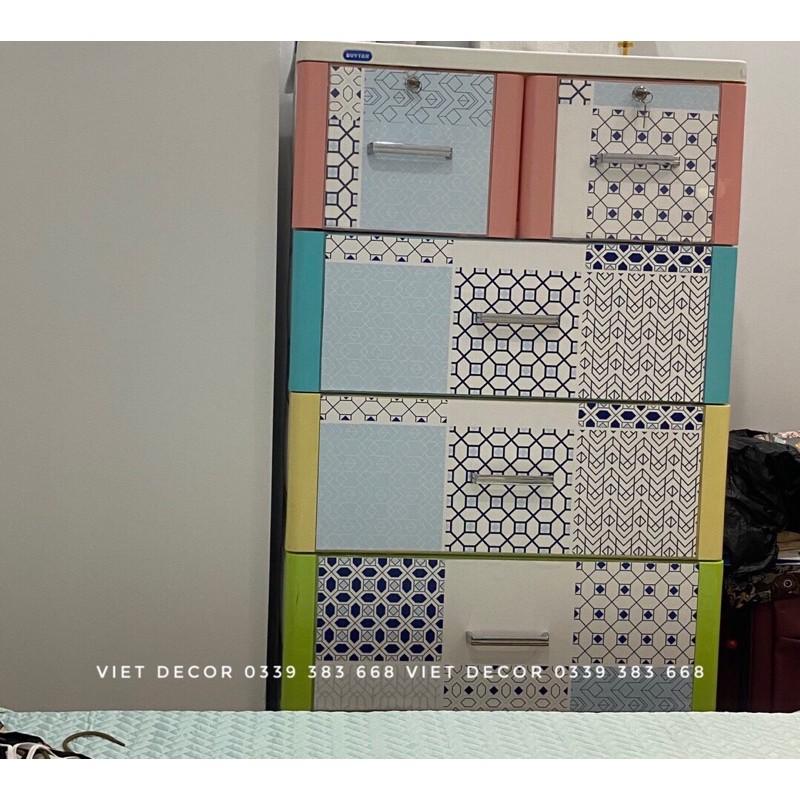 Decal Gạch Bông H64 - Set 30 ô 20x20cm - Decal Dán tường Trang trí