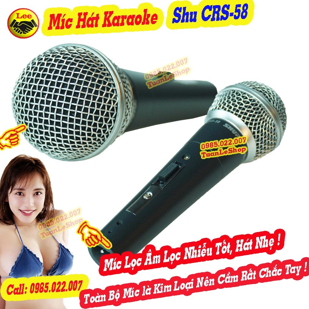 MICRO KARAOKE SHU CRS 58 – MÍC HÁT NHẸ – MIC HÁT CÓ DÂY SHU CRS58 - GIÁ 01 MIC CRS58