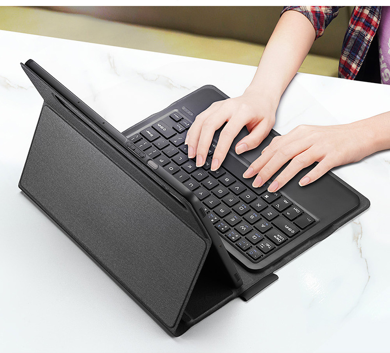 Bao da kèm bàn phím cho SamSung Galaxy Tab S9 FE+ chính hãng Dux Ducis có bàn di chuột TrackPad - Hàng chính hãng