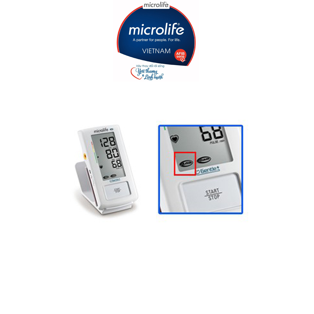 Máy đo huyết áp bắp tay Microlife BP A6 Basic - Công Nghệ Thụy Sĩ Cảnh Báo Tăng Huyết Áp Và Rung Nhĩ