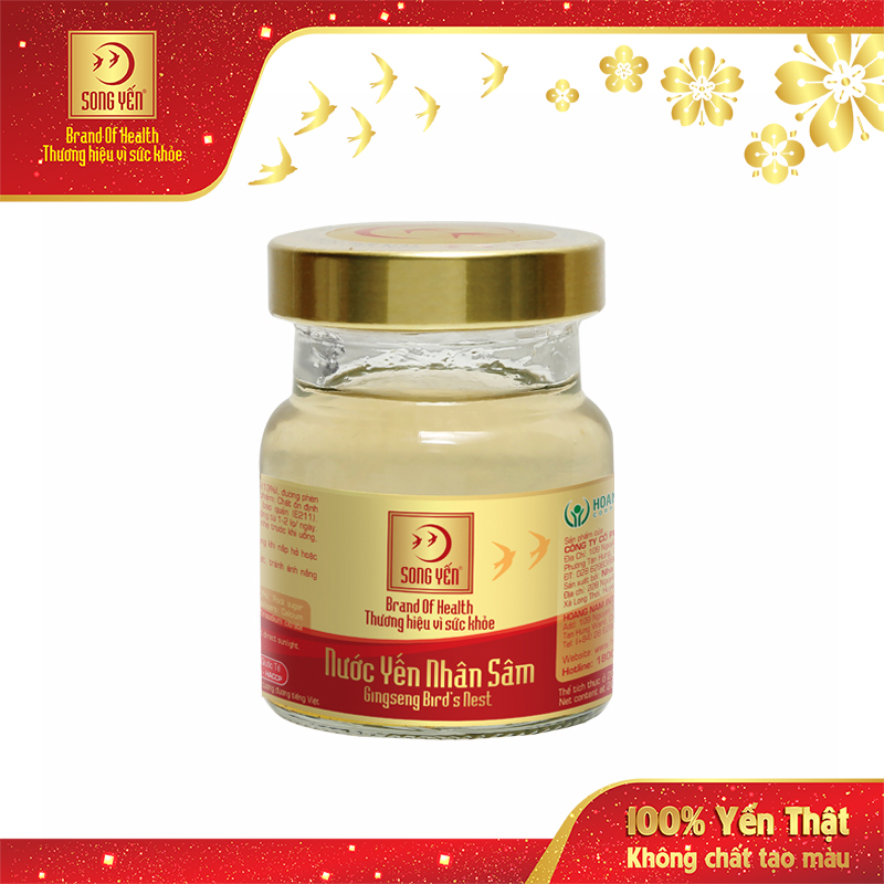 Nước Yến Nhân Sâm Song Yến (Lốc 6x70ml)