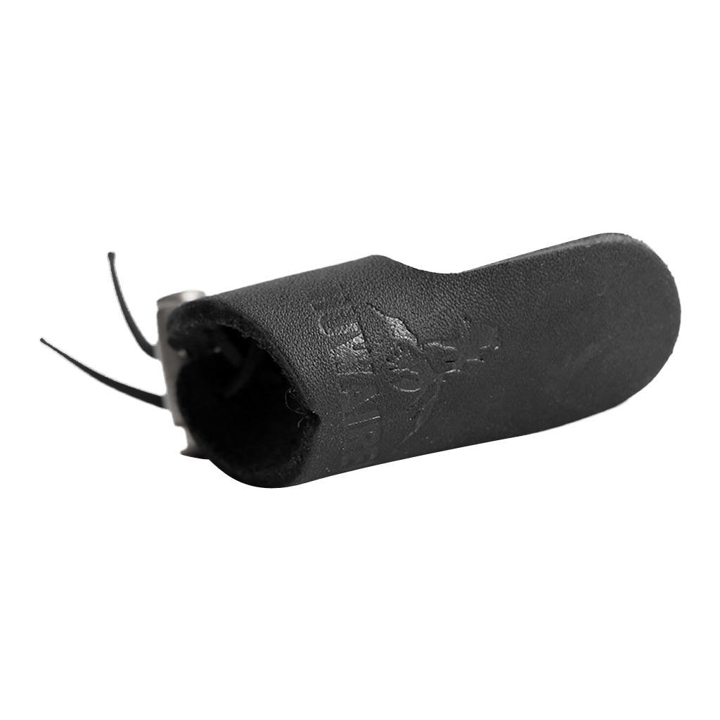 2-6pack Black Leather Archery Hunting Shooting Thumb Finger Protector Guard