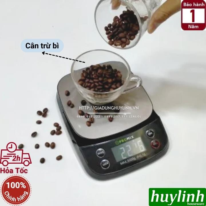 Cân điện tử nhà bếp Promix CDTP-06 - Chống nước - tối đa 5000g - 4 đơn vị cân - Đồng hồ đếm ngược