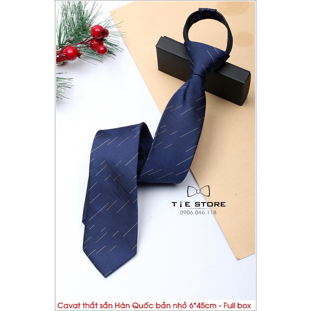 NHIỀU MẪU Cà vạt thắt sẵn Hàn Quốc bản nhỏ 6cm * 45cm - Tặng kèm hộp